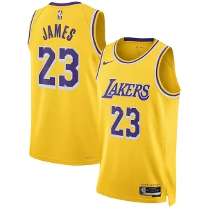 Gorgeous LeBron James Los Angeles Lakers Nike Unisex Swingman Jersey Icon Edition Gold/White