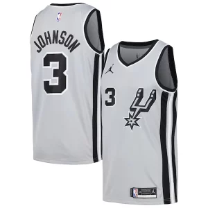 Raffinato Keldon Johnson San Antonio Spurs Nike Swingman Player Jersey Statement Edition Silver