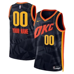 Fascinante Raffinato Oklahoma City Thunder Nike Unisex 2023/24 Custom Swingman Jersey Navy City Edition