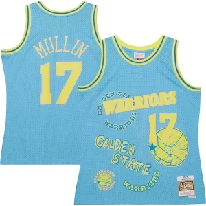 Bellissimo Incantevole Versatile Chris Mullin Golden State Warriors 1993/94 Swingman Sidewalk Sketch Jersey Light Blue
