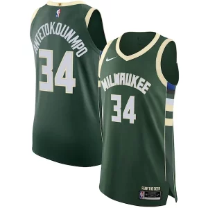 Pratico Duraturo Delizioso Giannis Antetokounmpo Milwaukee Bucks Nike Authentic Jersey Association Edition Hunter Green
