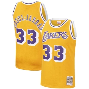 Splendido Kareem Abdul Jabbar Los Angeles Lakers Hardwood Classics Swingman Jersey Gold/Purple