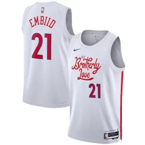 Raffinato Attraente Versatile Joel Embiid Philadelphia 76ers Nike Unisex 2022/23 Swingman Jersey City Edition White