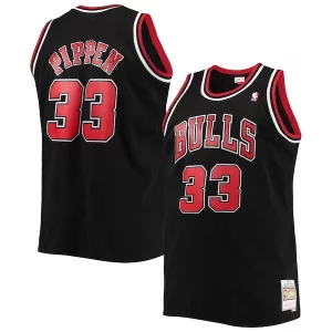 Elegante Accattivante Versatile Scottie Pippen Chicago Bulls Big & Tall Hardwood Classics Swingman Jersey Black/Red