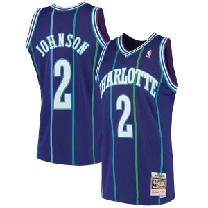 Versatile Prestigioso Larry Johnson Charlotte Hornets 1994/95 Hardwood Classics Swingman Jersey Purple