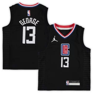 Cool Robusto Paul George LA Clippers Jordan Brand Preschool 2020/21 Fast Break Replica Jersey Statement Edition Black