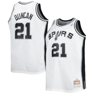 Robusto Raffinato Sofisticato Tim Duncan San Antonio Spurs Big & Tall Hardwood Classics 1998/99 Swingman Jersey White/Black