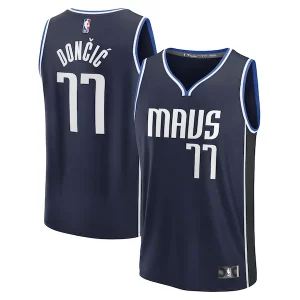 Comodo Meraviglioso Luka Dončić Dallas Mavericks Men's Fast Break Player Jersey Statement Edition Navy