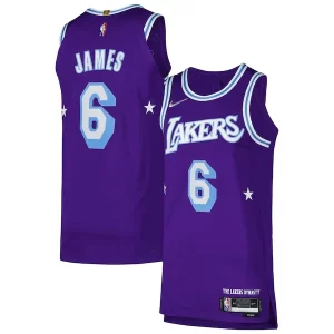 Delizioso Magnifico Trendy LeBron James Los Angeles Lakers Nike Authentic Player Jersey City Edition Purple