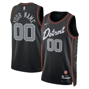 Robusto Cool Detroit Pistons Nike Unisex 2023/24 Custom Swingman Jersey Black City Edition