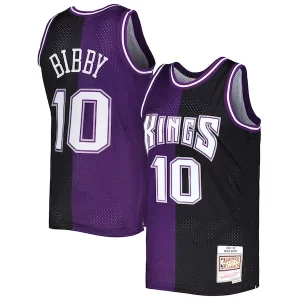Magnifico Mike Bibby Sacramento Kings Hardwood Classics 2001/02 Split Swingman Jersey Purple/Black