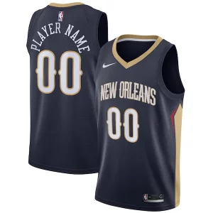 Trendy Accattivante New Orleans Pelicans Nike Swingman Custom Jersey Navy Icon Edition