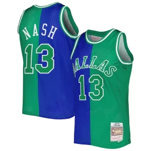 Raffinato Delizioso Trendy Steve Nash Dallas Mavericks Hardwood Classics 1998/99 Split Swingman Jersey Blue/Green