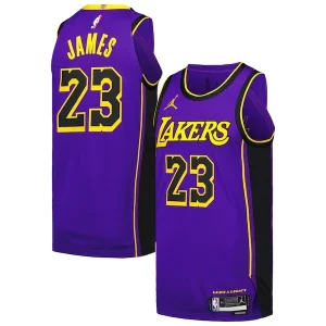 Raffinato Comodo Sofisticato LeBron James Los Angeles Lakers Jordan Brand Authentic Player Jersey Statement Edition Purple