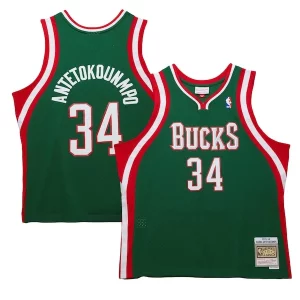 Ottimo Robusto Giannis Antetokounmpo Milwaukee Bucks 2013/14 Hardwood Classics Swingman Jersey Hunter Green