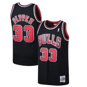 Trendy Scottie Pippen Chicago Bulls 1997/98 Hardwood Classics Swingman Jersey Black/White