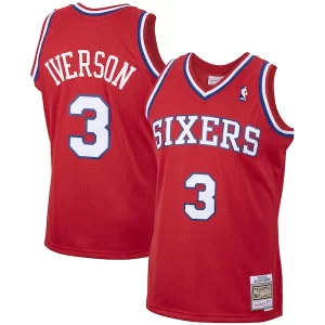 Eccezionale Comodo Allen Iverson Philadelphia 76ers 2001/02 Hardwood Classics Swingman Jersey Red/White