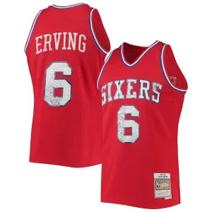 Duraturo Julius Erving Philadelphia 76ers 1982/83 Hardwood Classics NBA 75th Anniversary Diamond Swingman Jersey Red