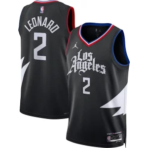 Raffinato Prestigioso Bellissimo Kawhi Leonard LA Clippers Jordan Brand Unisex Swingman Jersey Statement Edition Black