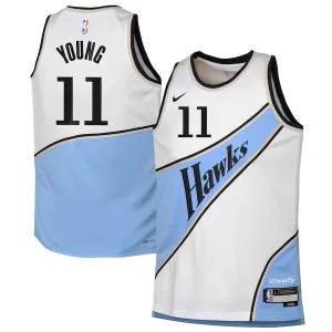 Accattivante Trae Young Atlanta Hawks Nike Youth 2024/25 Swingman Player Jersey City Edition White