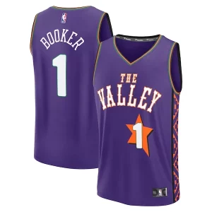 Trendy Devin Booker Phoenix Suns Youth 2024/25 Fast Break Player Jersey City Edition Purple