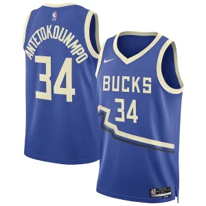 Comodo Giannis Antetokounmpo Milwaukee Bucks Nike Unisex 2024/25 Swingman Player Jersey City Edition Royal