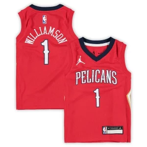 Stupendo Trendy Zion Williamson New Orleans Pelicans Jordan Brand Preschool 2020/21 Fast Break Replica Jersey Statement Edition Red