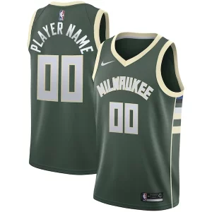 Prestigioso Duraturo Classico Milwaukee Bucks Nike Swingman Custom Jersey Green Icon Edition