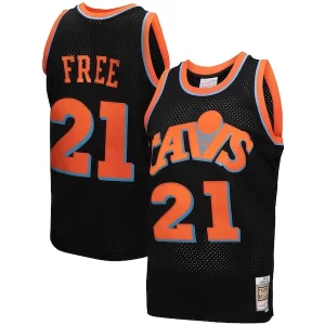Incantevole Gorgeous Cleveland Cavaliers 1984 85 Hardwood Classics World B. Free Reload 3.0 Swingman Jersey Black