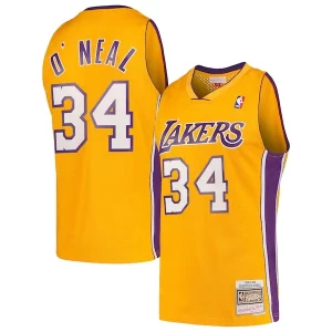 Classico Stupendo Incantevole Shaquille O'Neal Los Angeles Lakers Hardwood Classics Swingman Jersey Gold