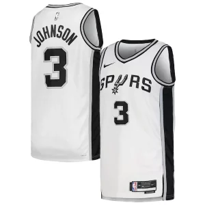 Cool Keldon Johnson San Antonio Spurs Nike Unisex Swingman Jersey Association Edition White/Black