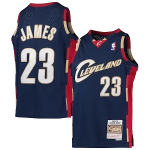 Raffinato Duraturo Splendido LeBron James Cleveland Cavaliers Youth 2008 09 Hardwood Classics Swingman Jersey Navy