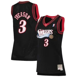 Fascinante Classico Allen Iverson Philadelphia 76ers Women's 2000/01 Hardwood Classics Swingman Jersey Black