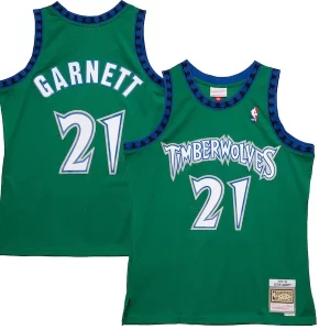 Elegante Kevin Garnett Minnesota Timberwolves 1997/98 Hardwood Classics Reload 2.0 Swingman Jersey Green