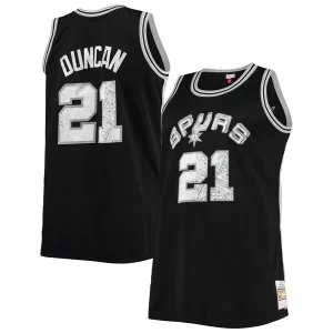 Moderno Trendy Tim Duncan San Antonio Spurs Big & Tall 1998/99 NBA 75th Anniversary Diamond Swingman Jersey Black