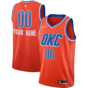 Magnifico Oklahoma City Thunder Jordan Brand Swingman Custom Jersey Statement Edition Orange