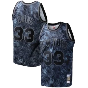 Ottimo Elegante Patrick Ewing New York Knicks Hardwood Classics 1991/92 Tie Dye Swingman Jersey Black