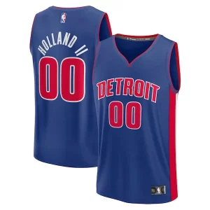 Versatile Ron Holland II Detroit Pistons Youth Fast Break Replica Player Jersey Icon Edition Blue