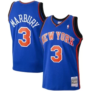 Ottimo Meraviglioso Carino Stephon Marbury New York Knicks Hardwood Classics Swingman Jersey Blue