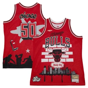Lussuoso Comodo Chicago Bulls x Tats Cru Hardwood Classics Fashion Jersey Red