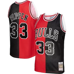 Magnifico Pratico Scottie Pippen Chicago Bulls Hardwood Classics 1997/98 Split Swingman Jersey Red/Black