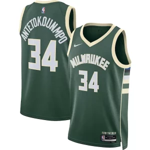 Delizioso Bellissimo Gorgeous Giannis Antetokounmpo Milwaukee Bucks Nike Unisex Swingman Jersey Icon Edition Hunter Green/White