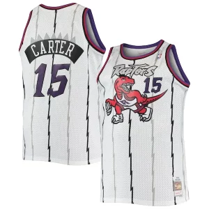 Trendy Vince Carter Toronto Raptors 1998/99 Big & Tall Hardwood Classics Swingman Jersey White/Purple