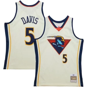 Carino Delizioso Baron Davis Golden State Warriors Chainstitch Swingman Jersey Cream