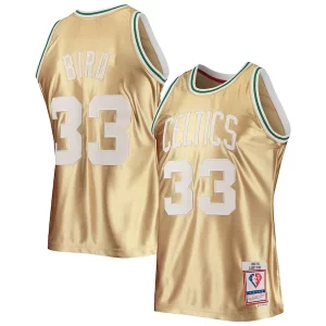 Comodo Classico Magnifico Larry Bird Boston Celtics 75th Anniversary 1985/86 Hardwood Classics Swingman Jersey Gold
