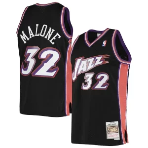 Attraente Resistente Carino Karl Malone Utah Jazz 2001/02 Hardwood Classics Swingman Jersey Black
