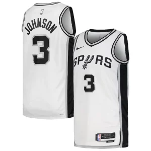 Carino Keldon Johnson San Antonio Spurs Nike Unisex Swingman Jersey Association Edition White