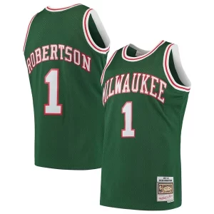Meraviglioso Lussuoso Fascinante Oscar Robertson Milwaukee Bucks 1971/72 Hardwood Classics Swingman Jersey Green