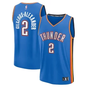 Cool Versatile Pratico Shai Gilgeous Alexander Oklahoma City Thunder Fast Break Replica Player Jersey Icon Edition Blue