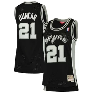 Delizioso Accattivante Carino Tim Duncan San Antonio Spurs Women's 1998/99 Hardwood Classics Swingman Jersey Black